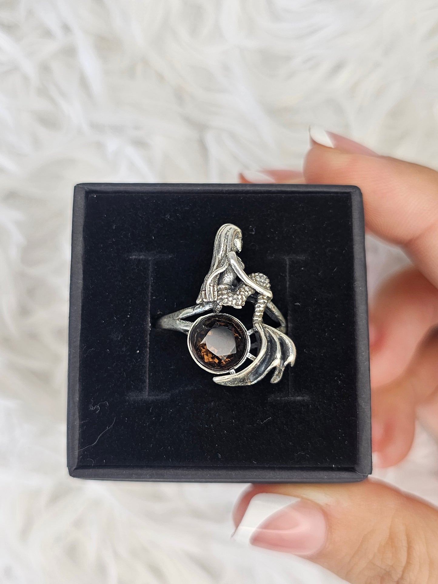 S925 Silver Adjustable Mermaid Ring - MAS0923