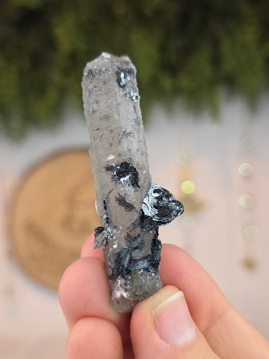 Specular Hemitite on Quartz from Minas Gerais Brazil