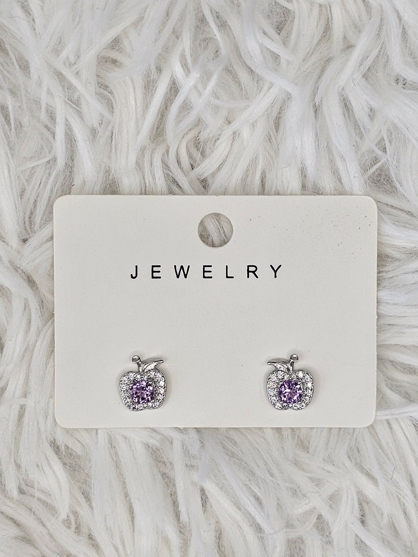 S925 Silver Amethyst Earrings - MAS0858