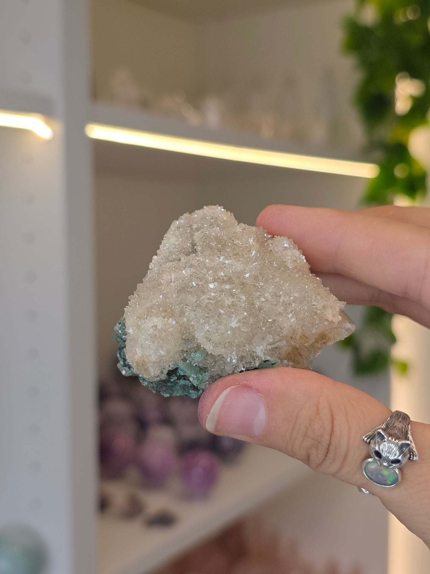 Sugary Dogtooth Calcite with Heulandite and Stilbite from Madhya Pradesh, India - D14
