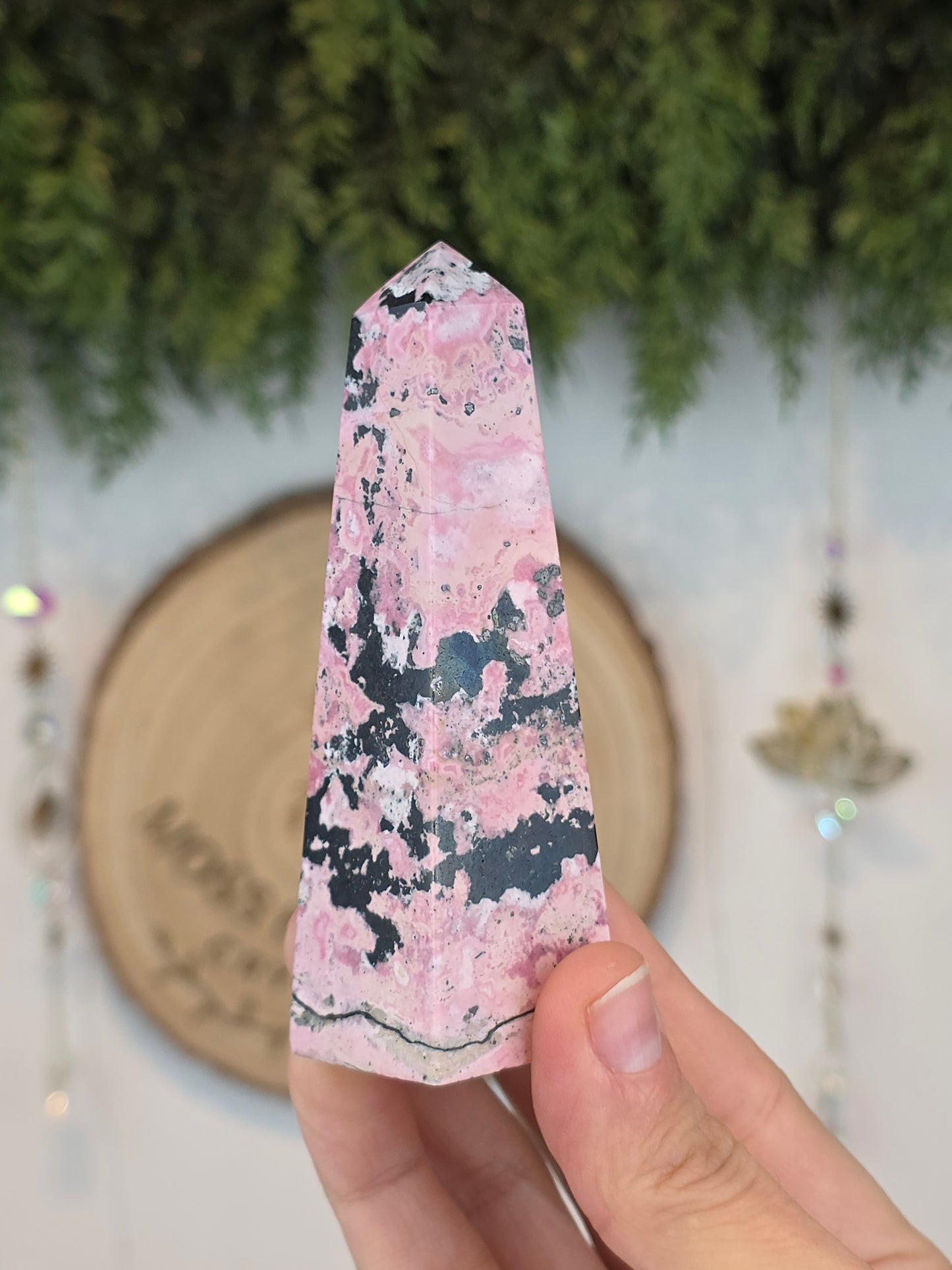 Peruvian Rhodonite Obelisk A