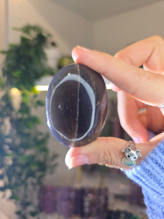 Black Rose Quartz Palms