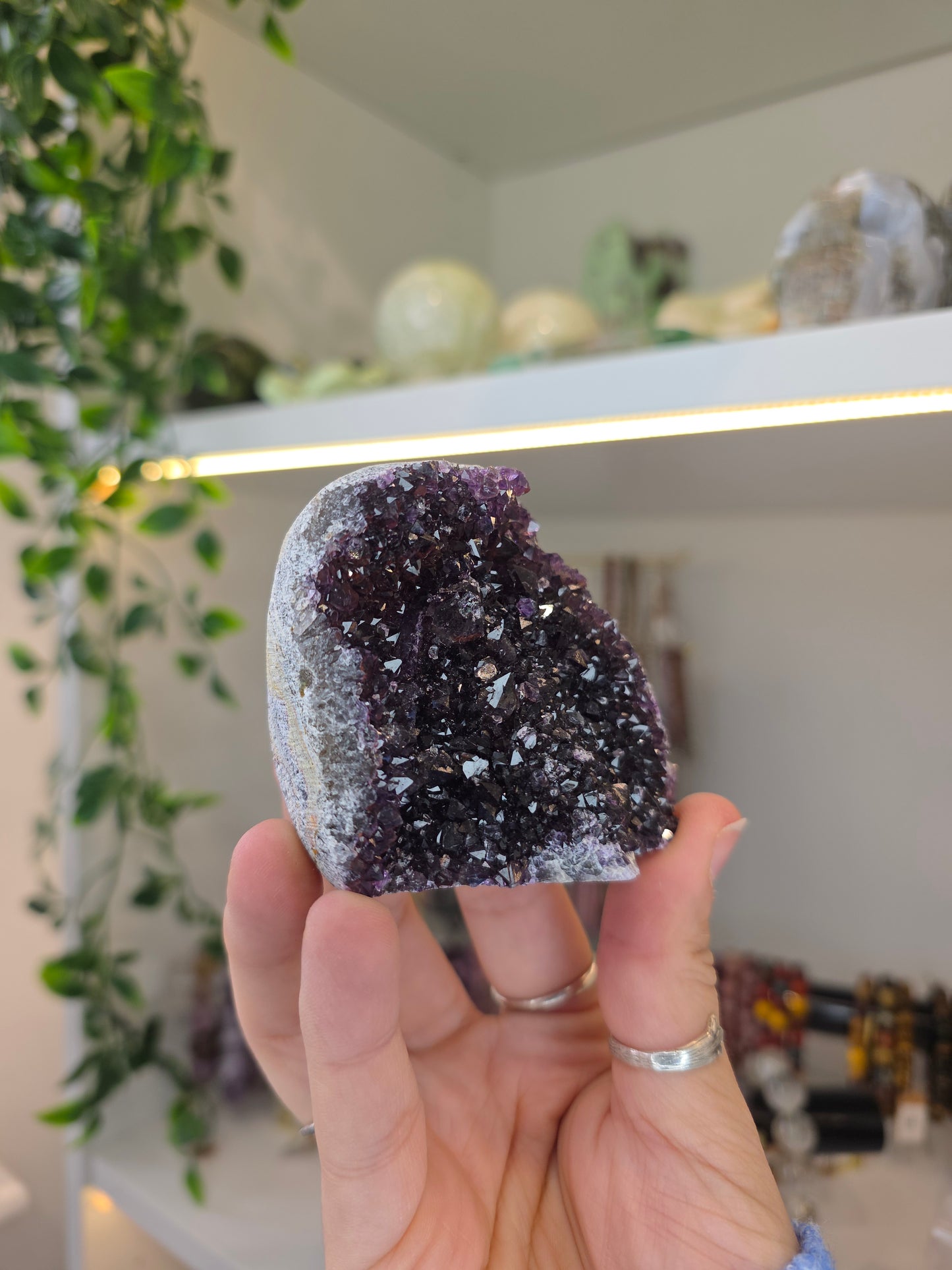 'Alien Amethyst' Hemitite Included Amethyst from Hyderabad, India M