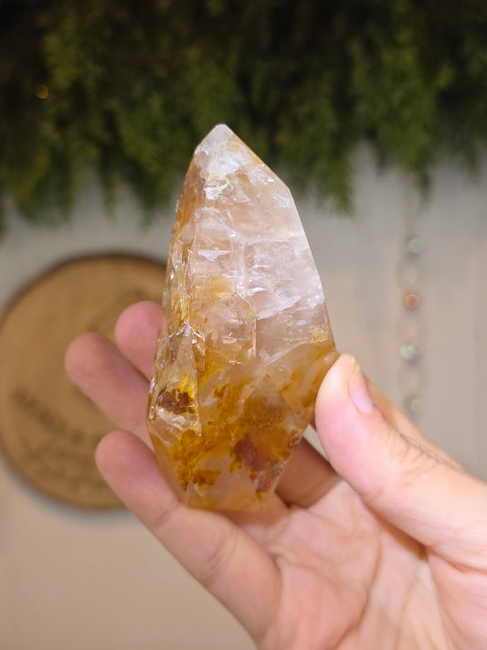 Rose Quartz with Golden Healer Freeform J