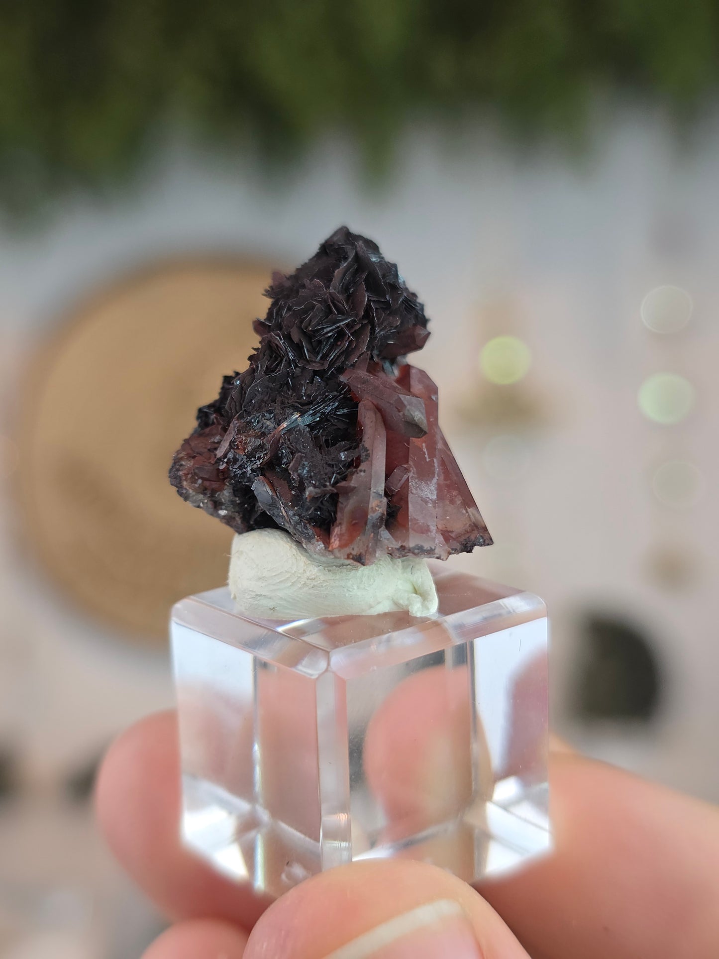 Red Quartz with Specularite from Junlong, Guangdong, China