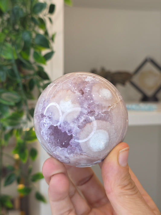 High Grade Madagascan Pink Amethyst Sphere - C