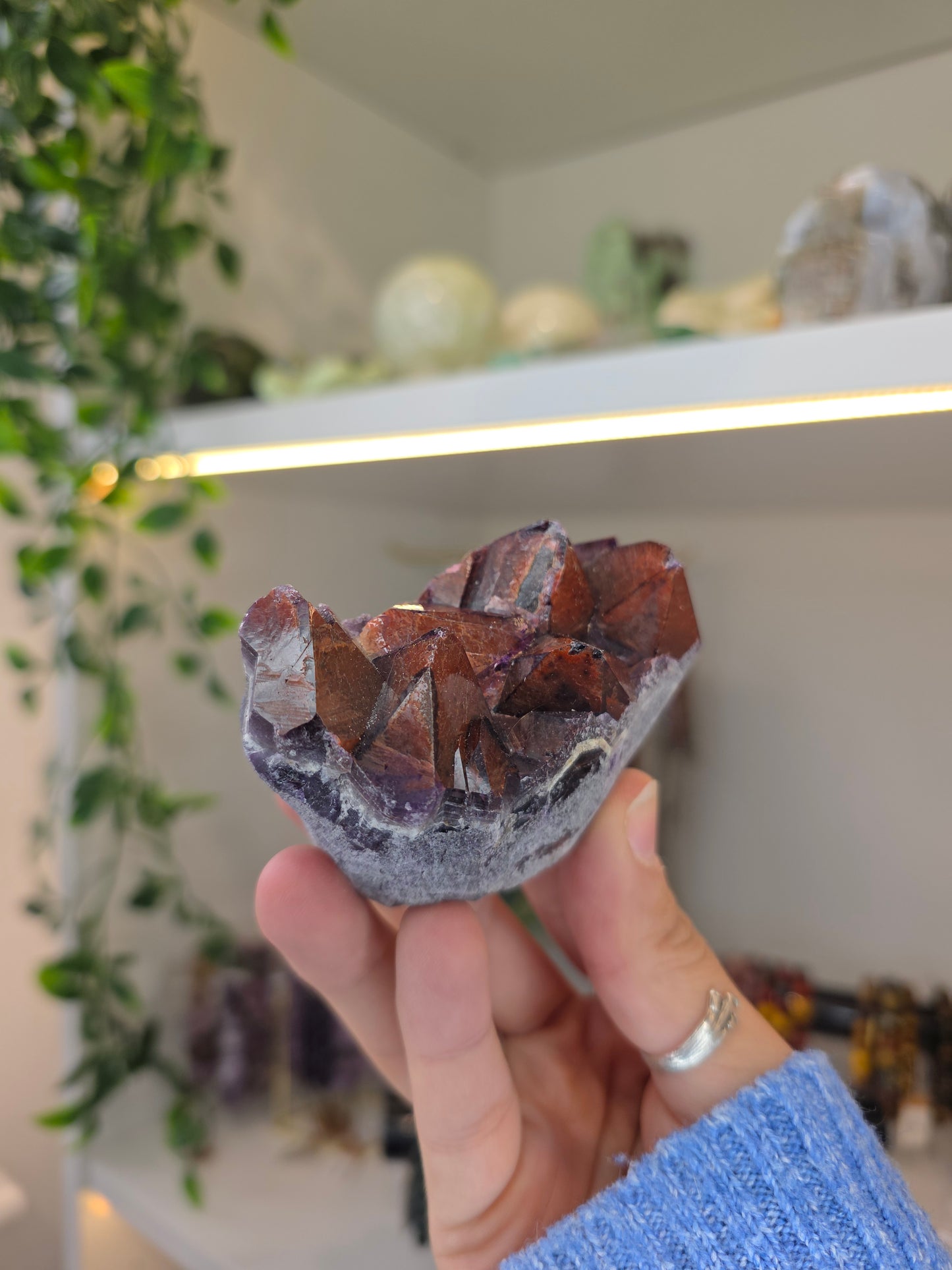 'Alien Amethyst' Hemitite Included Amethyst from Hyderabad, India B