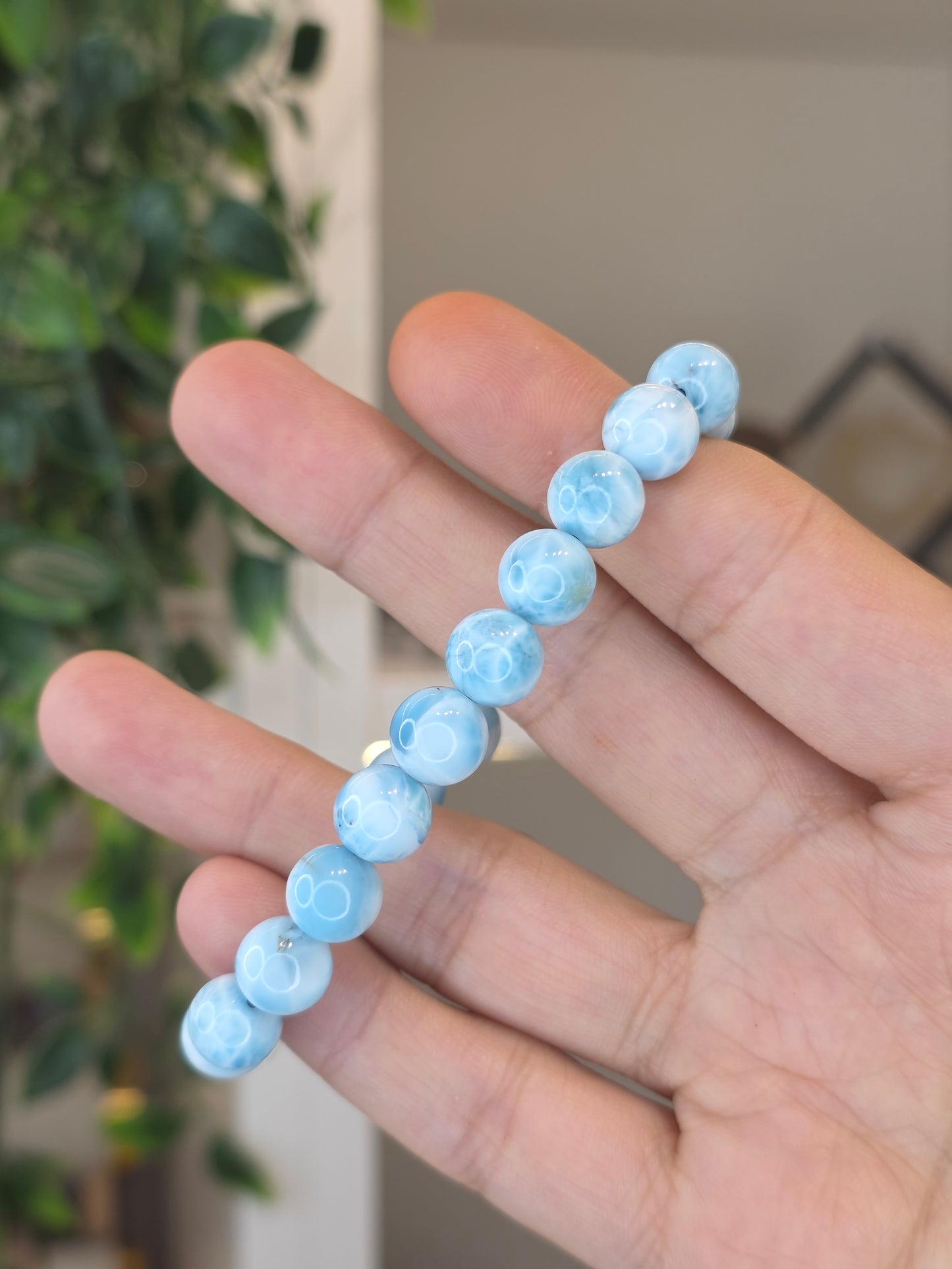 High Grade Larimar Bracelet 8mm - A