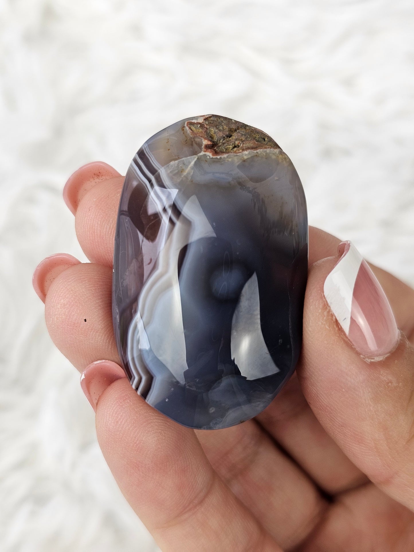 Botswana Agate Palm Stone - MAS0727