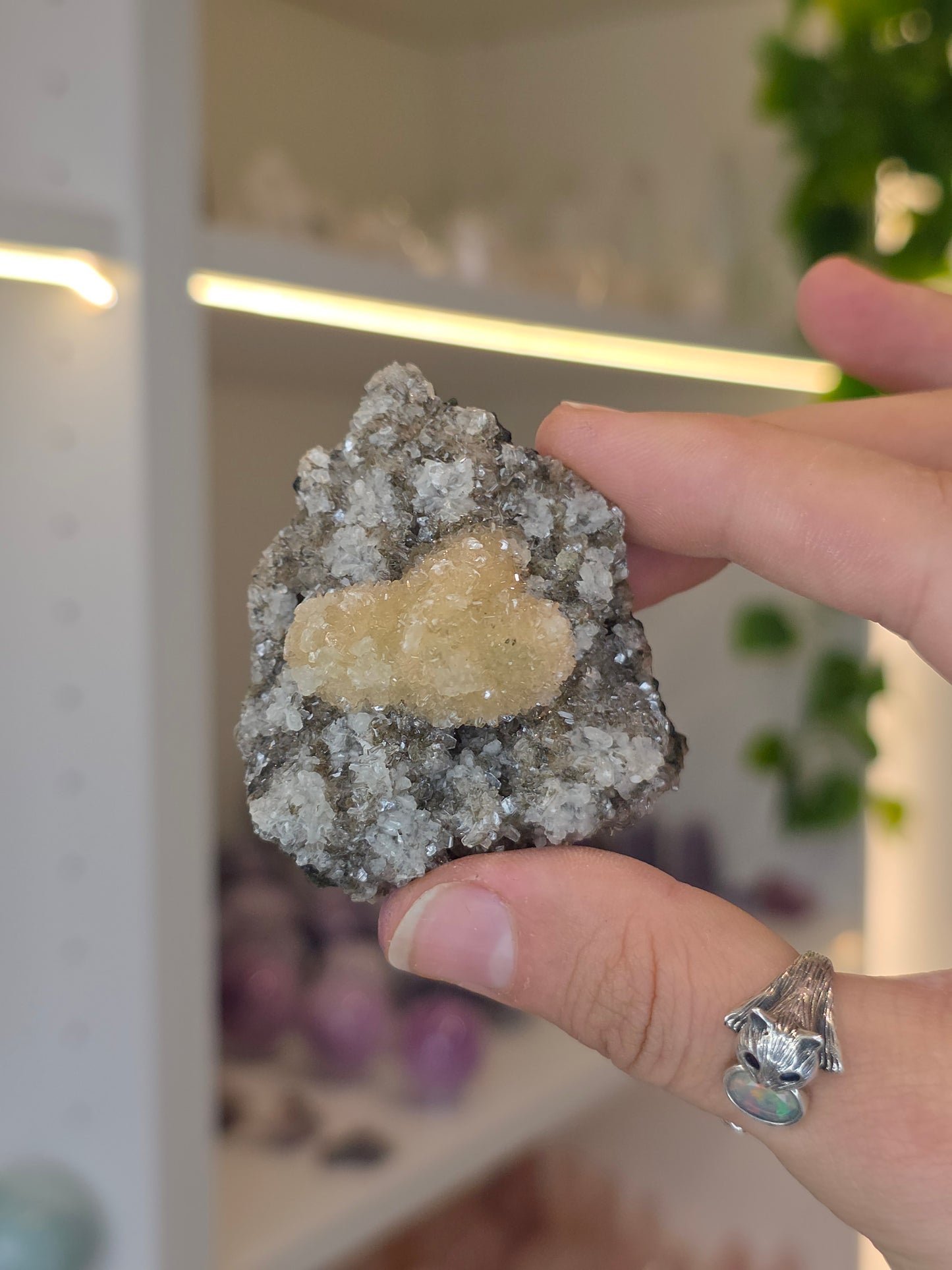 Sugary Dogtooth Calcite with Heulandite and Stilbite from Madhya Pradesh, India - G