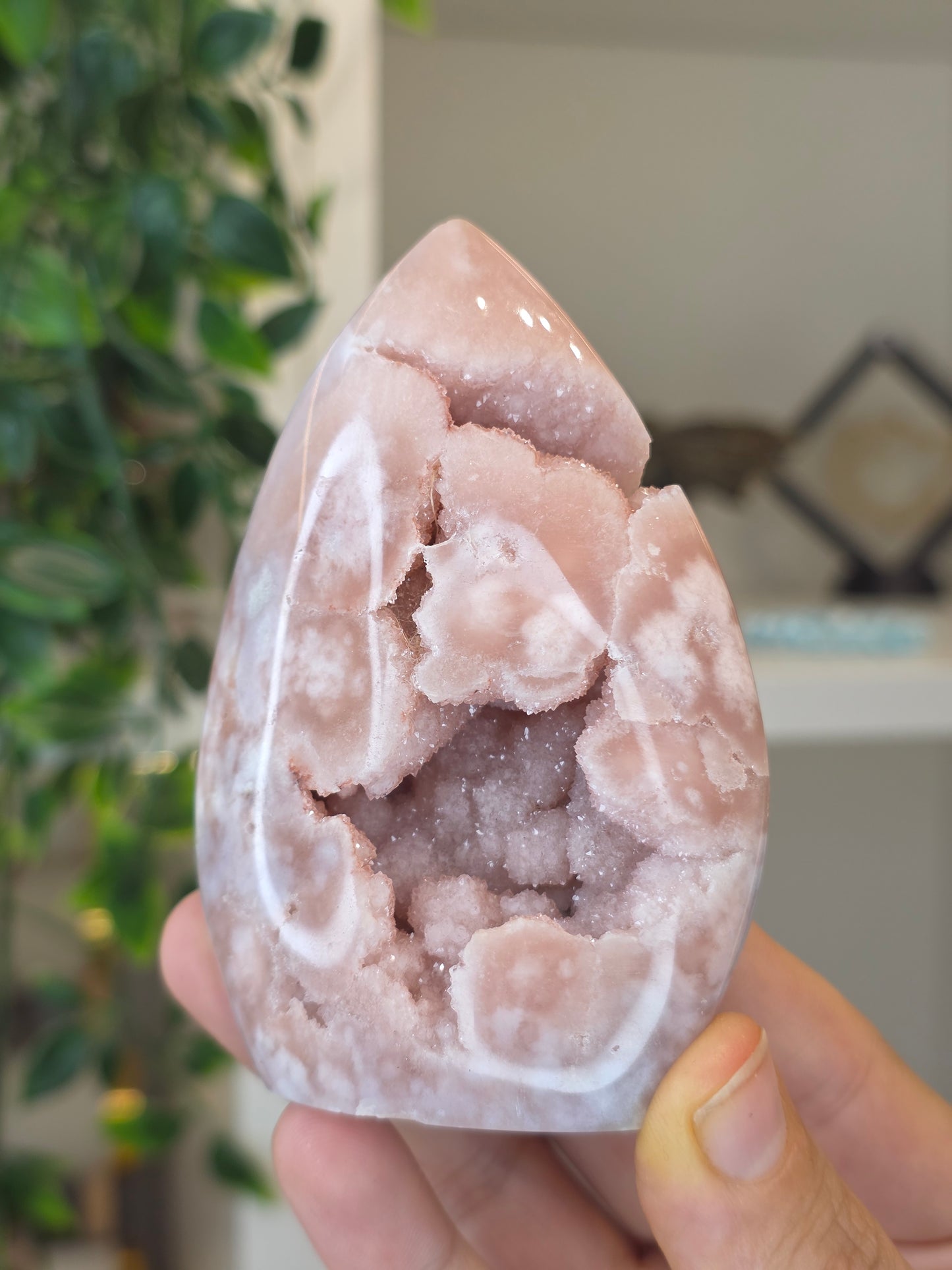 High Grade Madagascan Pink Amethyst Freeform Tear Drop - D