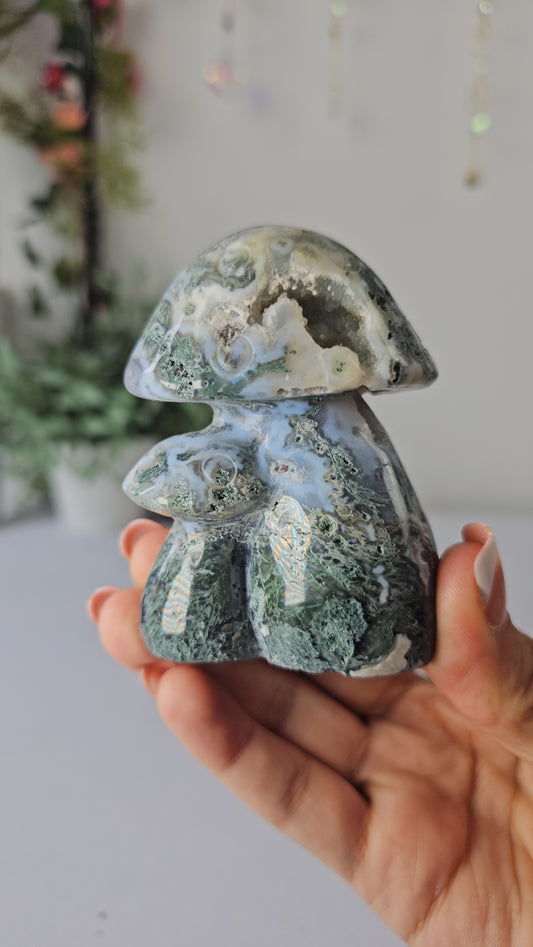 Moss Agate Mushroom D - MAS0654