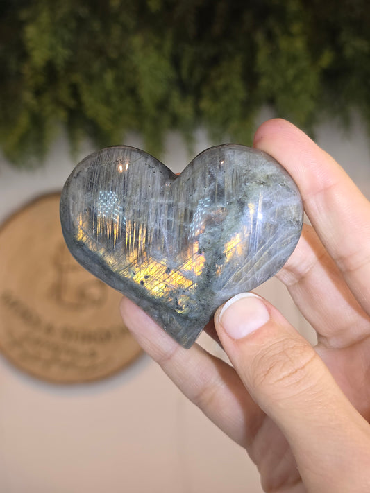 Labradorite Puffy Heart C