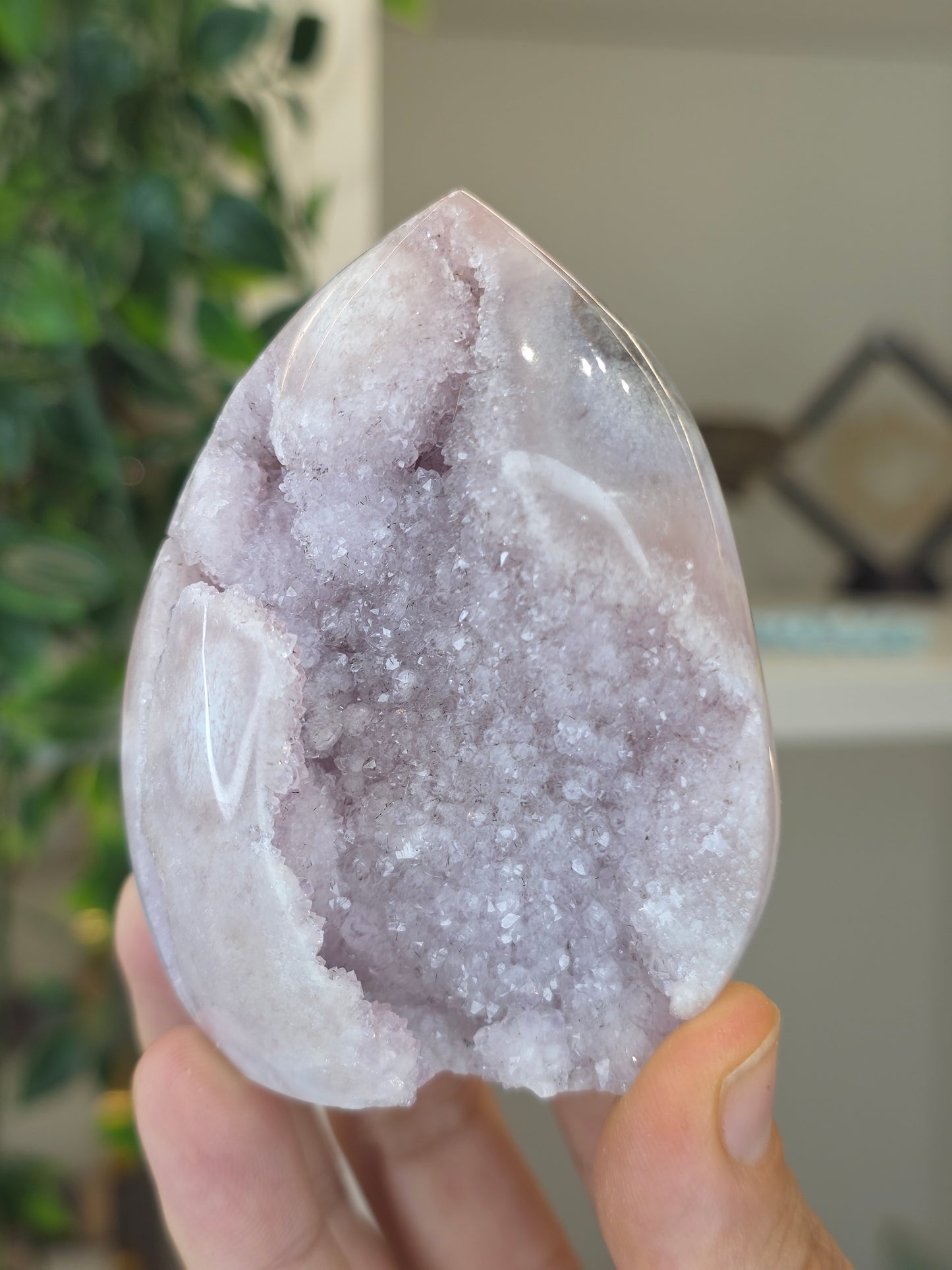 High Grade Madagascan Pink Amethyst Freeform Tear Drop - E
