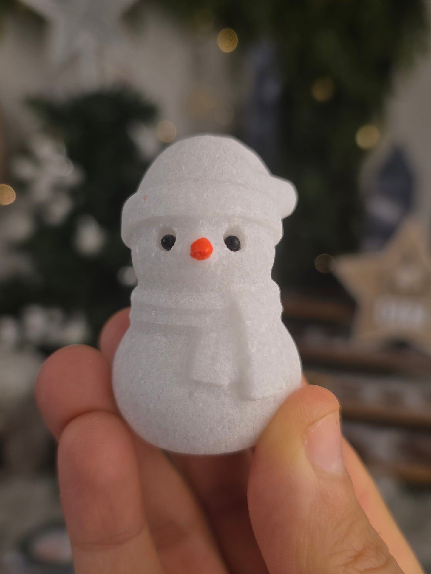White Jade Snowman - MAS6030