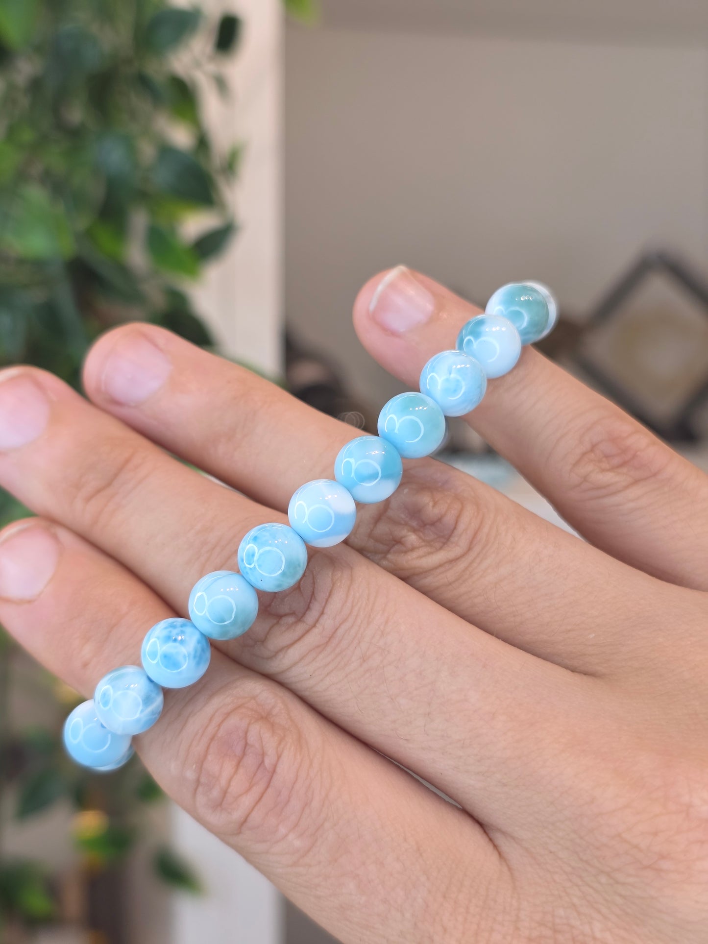 High Grade Larimar Bracelet 8mm - C
