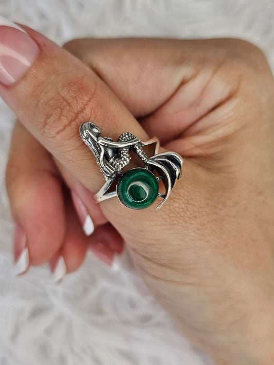 S925 Silver Adjustable Mermaid Ring - MAS0923
