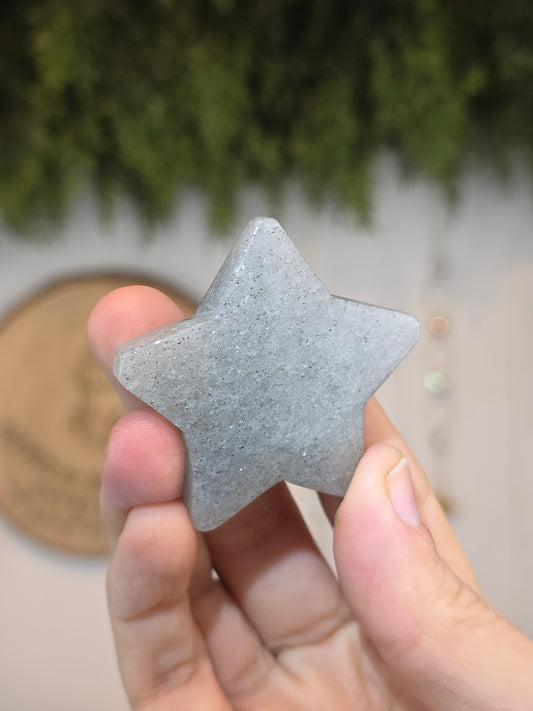 Silver Aventurine Star