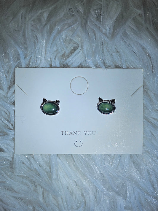 S925 Silver Blue Water Jade Earrings - MAS0890