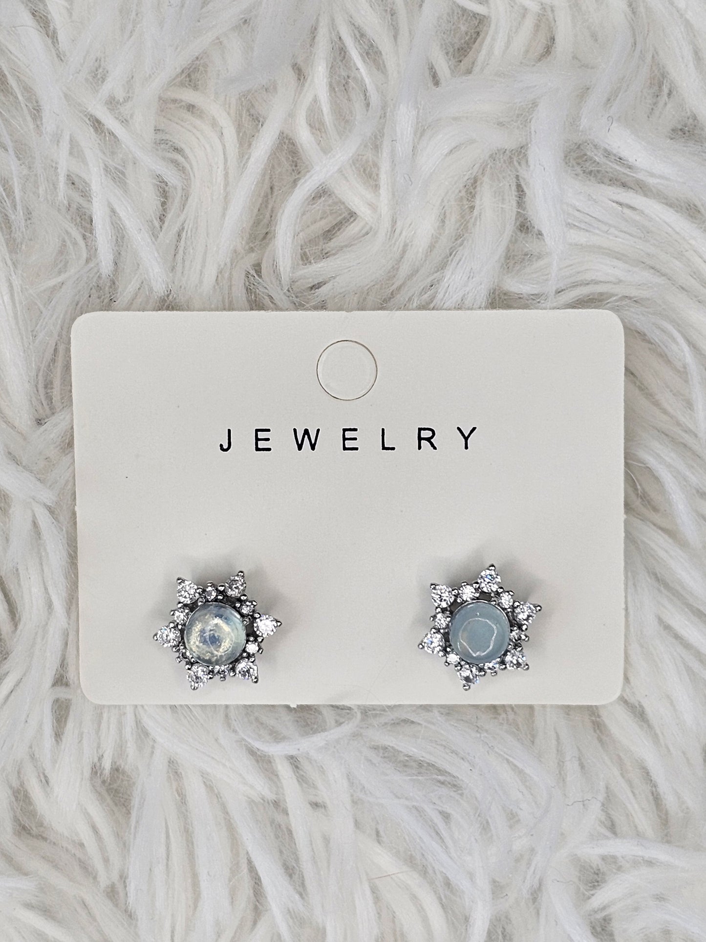 S925 Silver Aquamarine Earrings - MAS0839