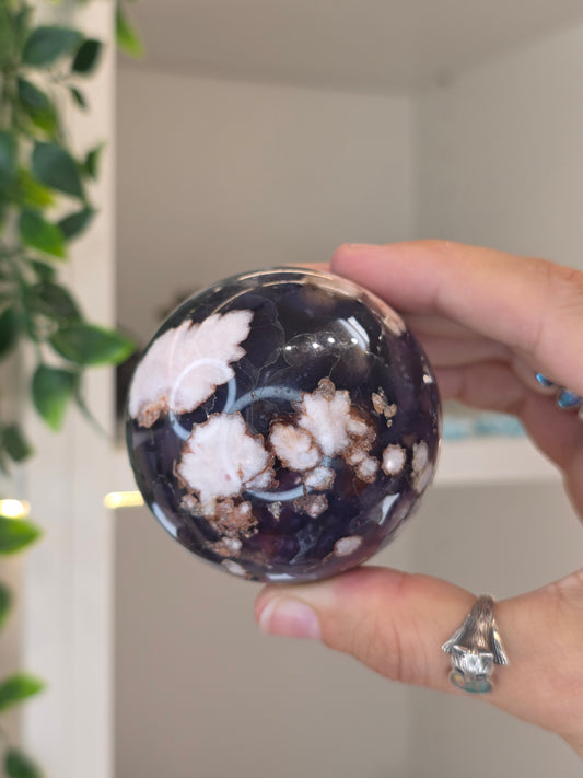 Blue Flower Agate Sphere - K