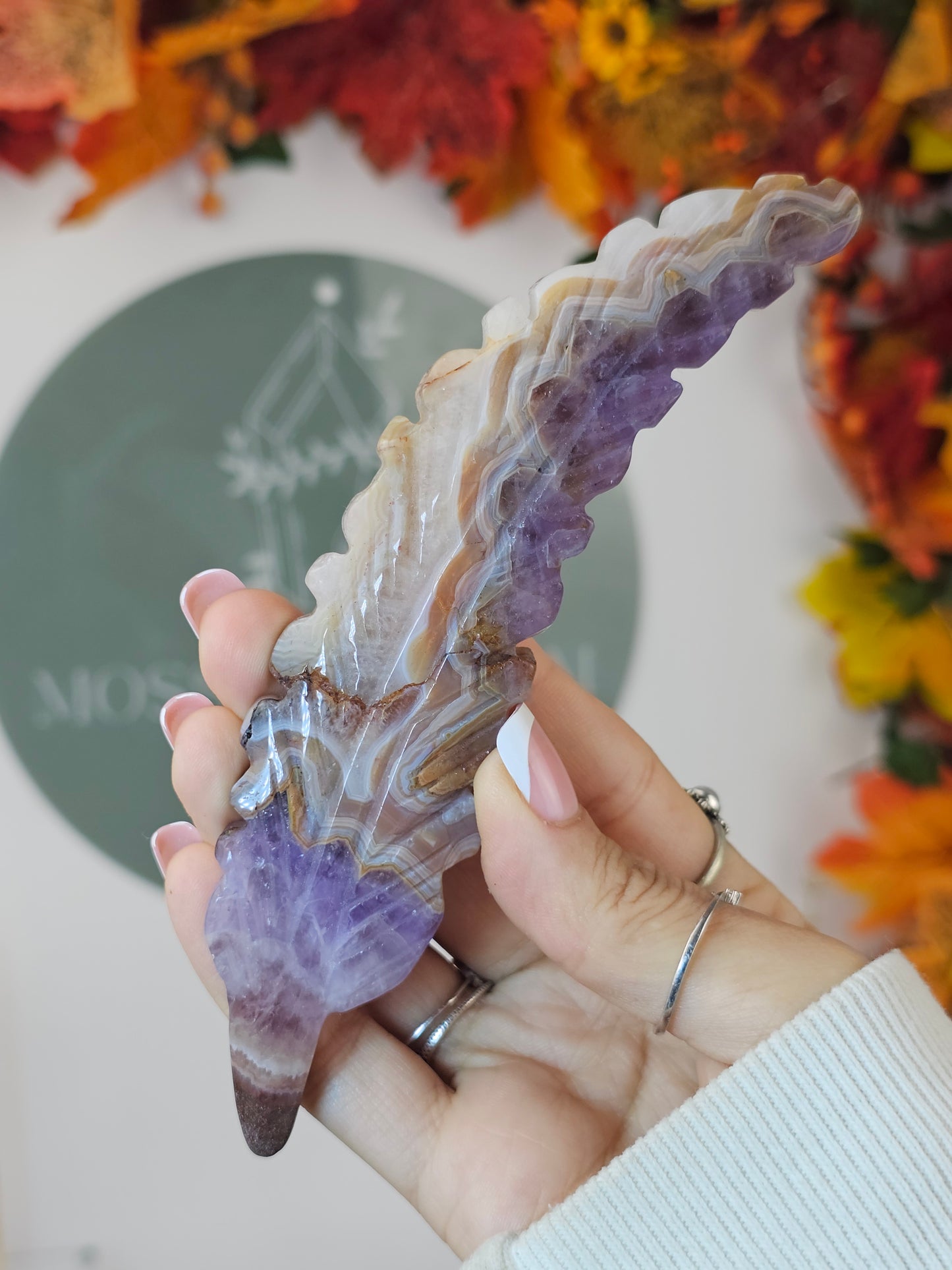 Mexican Agate Feather C - MAS1299