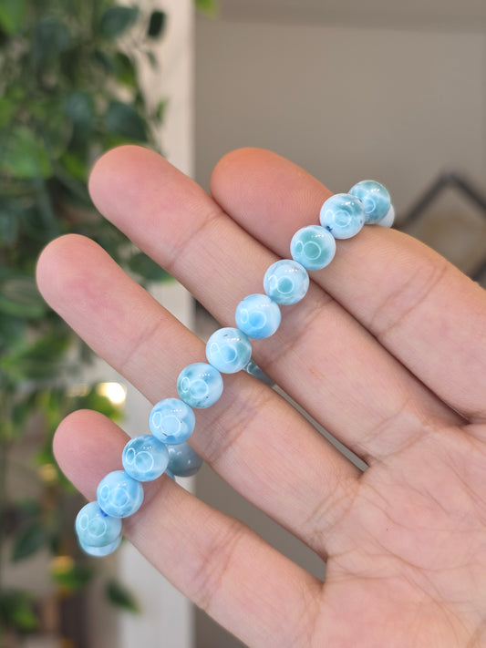 High Grade Larimar Bracelet 8mm - C