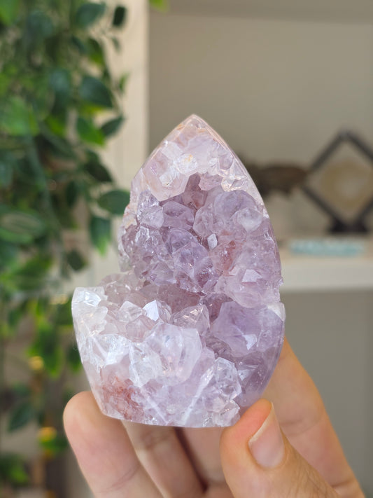 High Grade Madagascan Pink Amethyst Freeform Tear Drop - O
