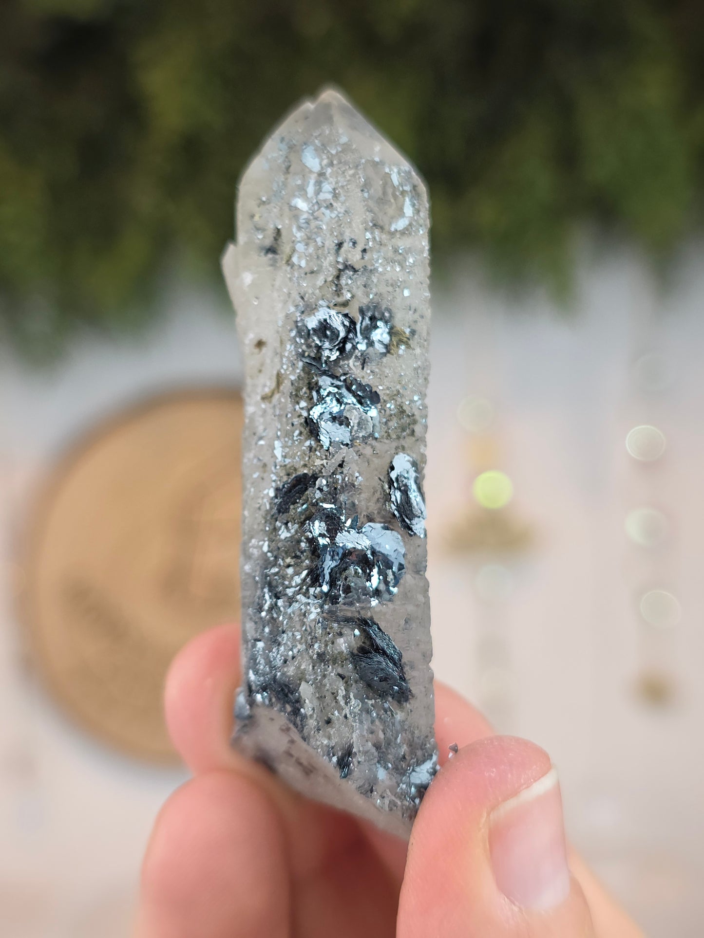Specular Hemitite on Quartz from Minas Gerais Brazil