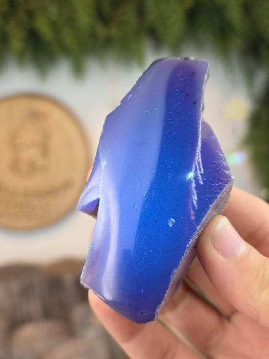 Raw Piece of UV Reactive Blue Amber from Indonesia K