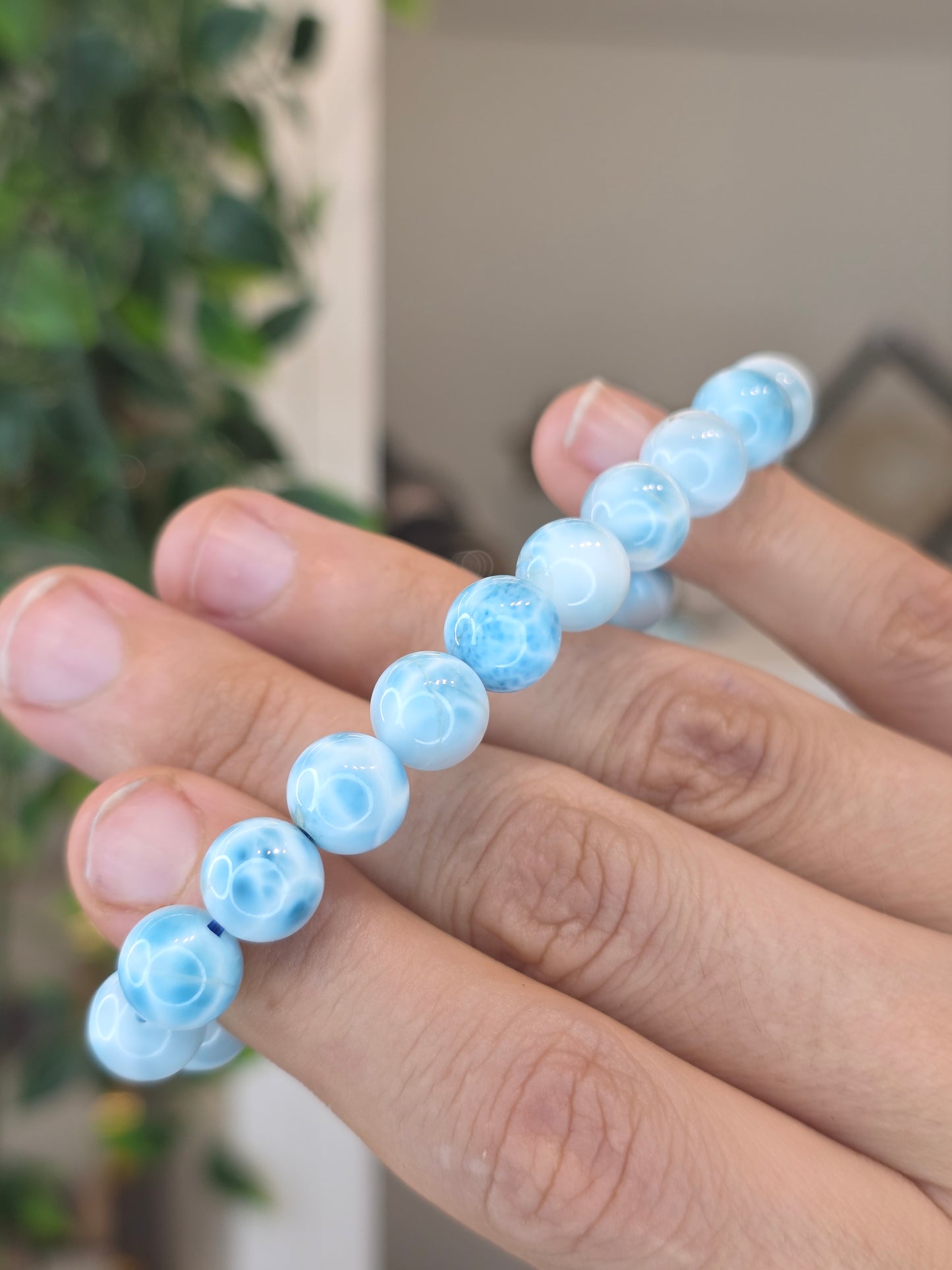 High Grade Larimar Bracelet 8mm - B
