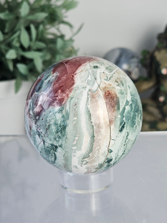 Unicorn Jasper Sphere - MAS0684