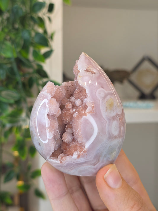 High Grade Madagascan Pink Amethyst Freeform Tear Drop - I