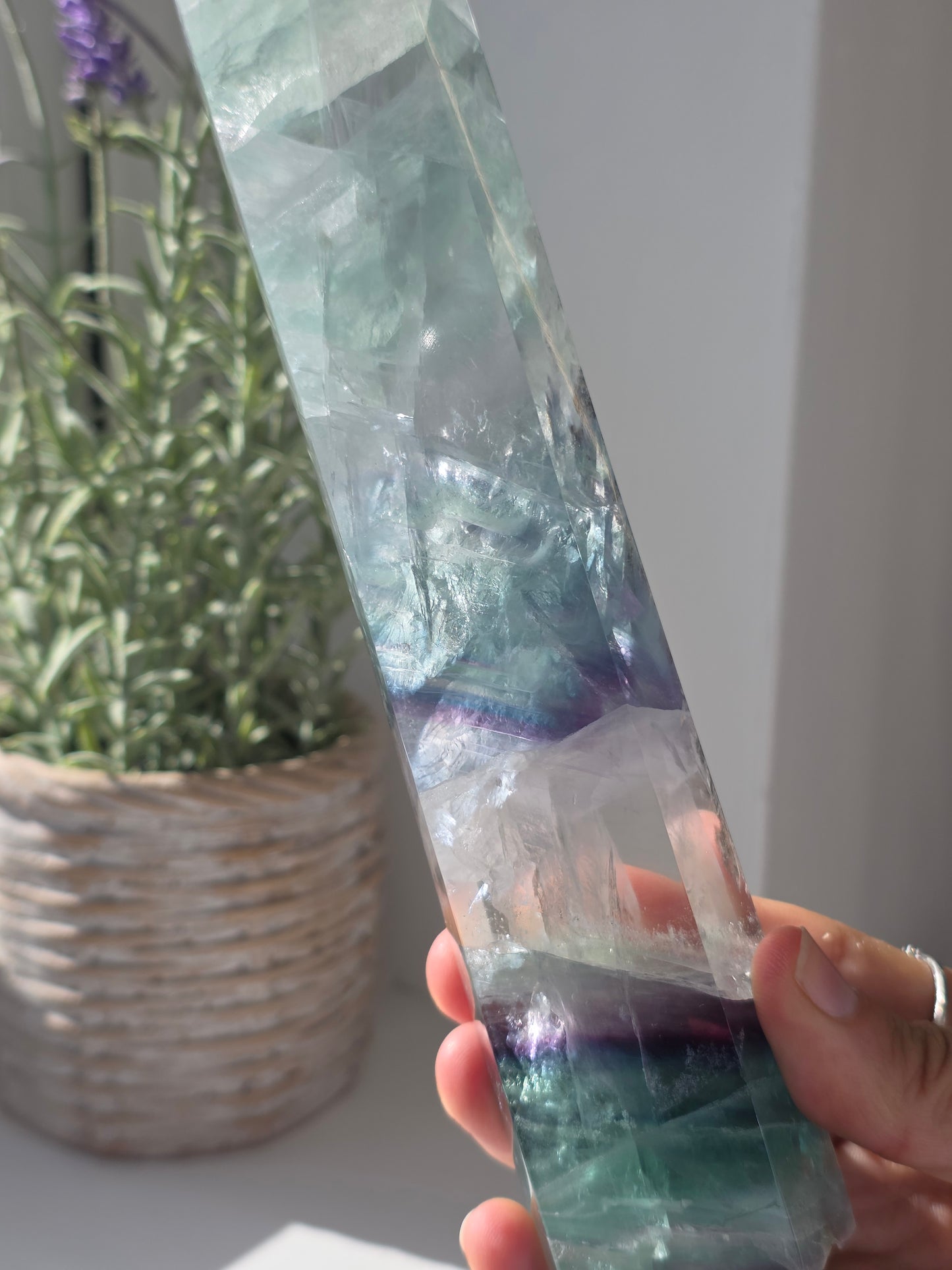 Large Rainbow Fluorite Tower