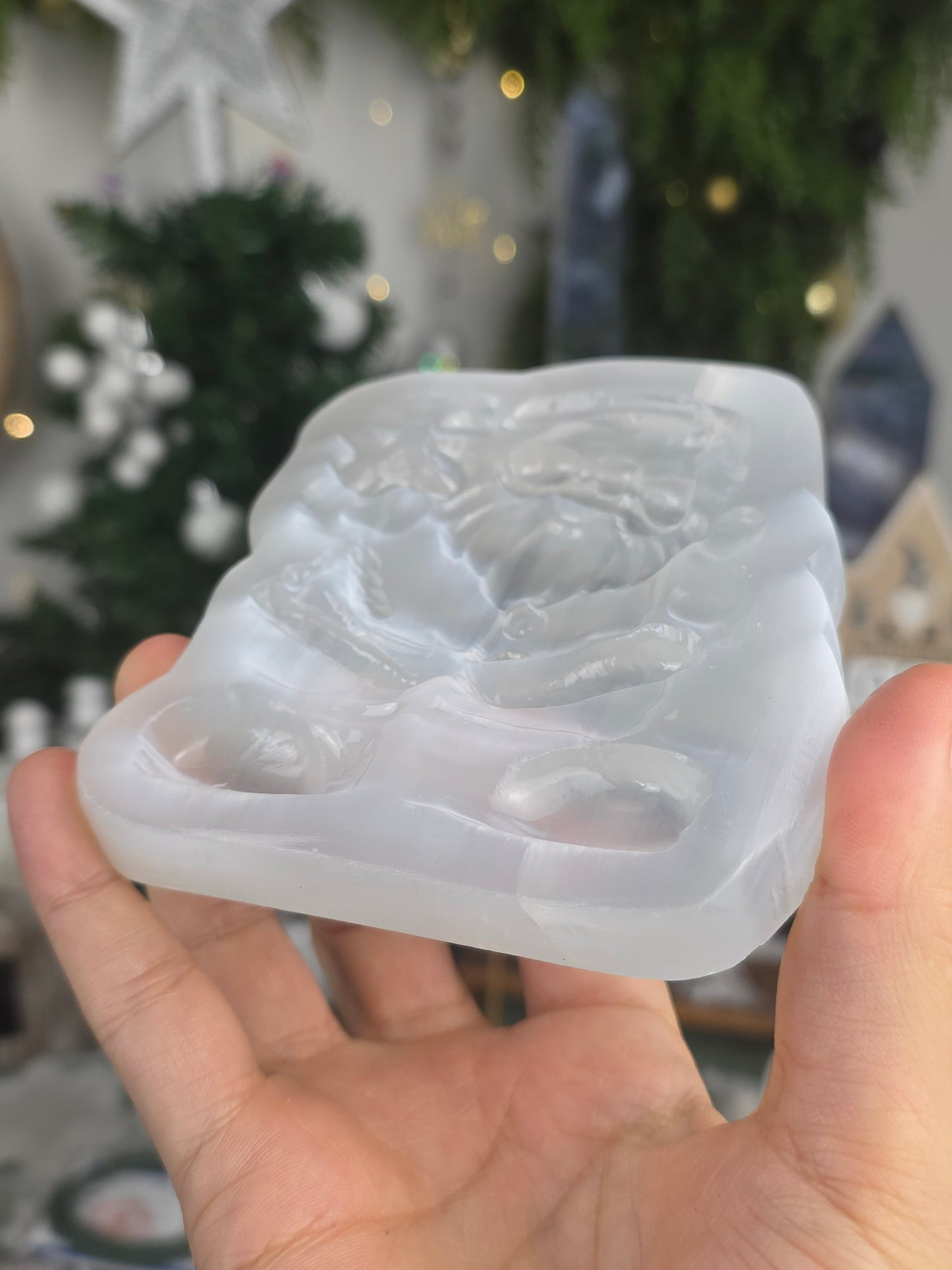 Selenite Santa Bowl - MAS6034