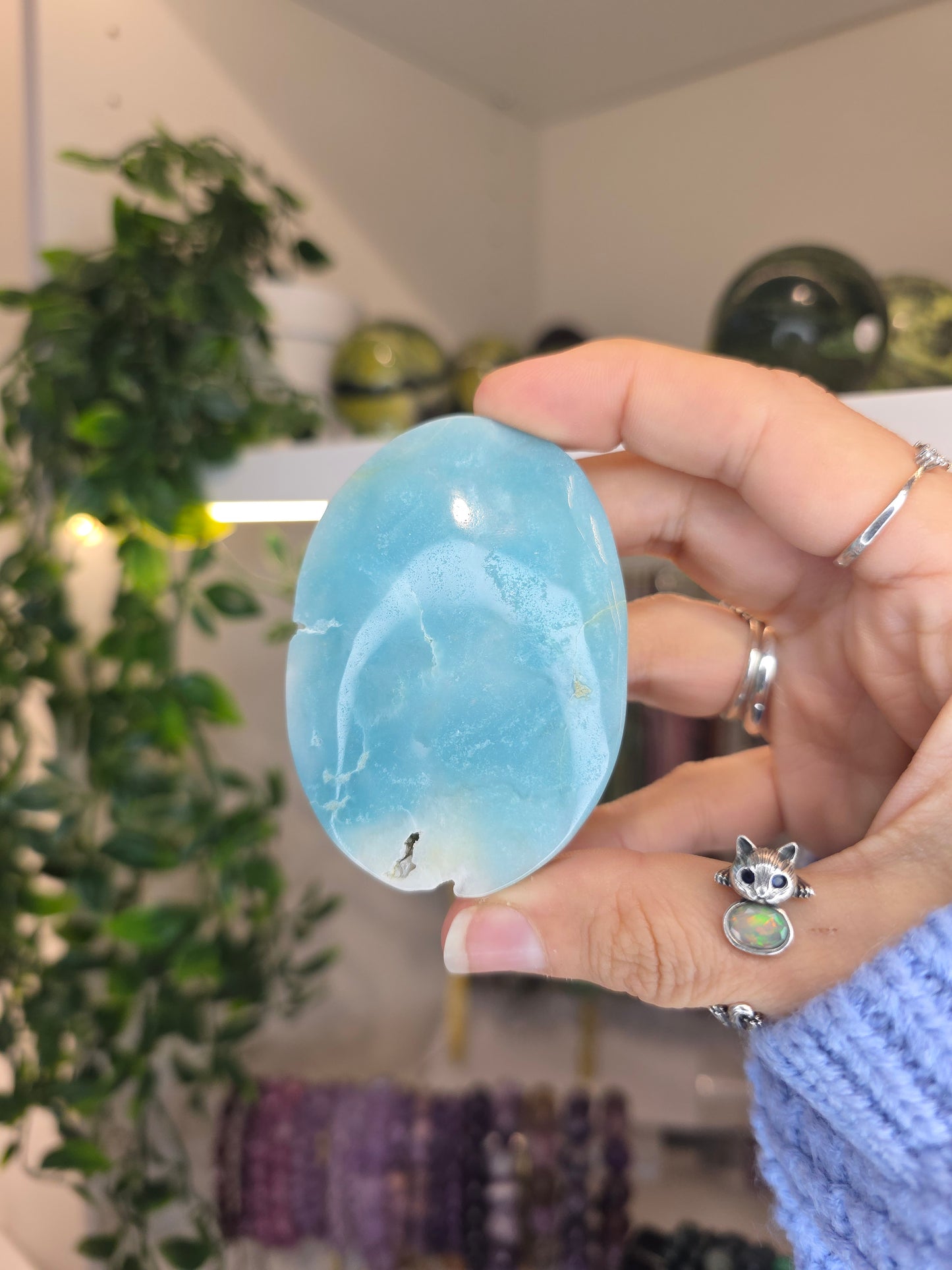 Blue Aragonite Palms