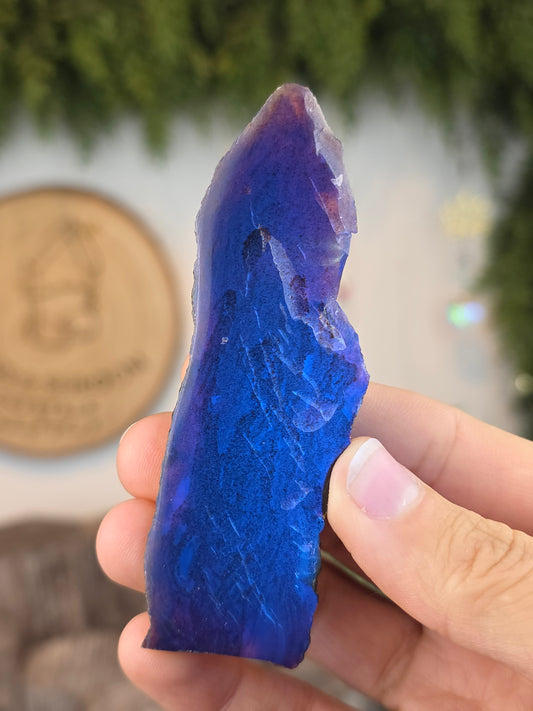 Raw Piece of UV Reactive Blue Amber from Indonesia E
