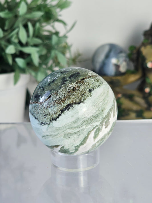 Unicorn Jasper Sphere - MAS0686