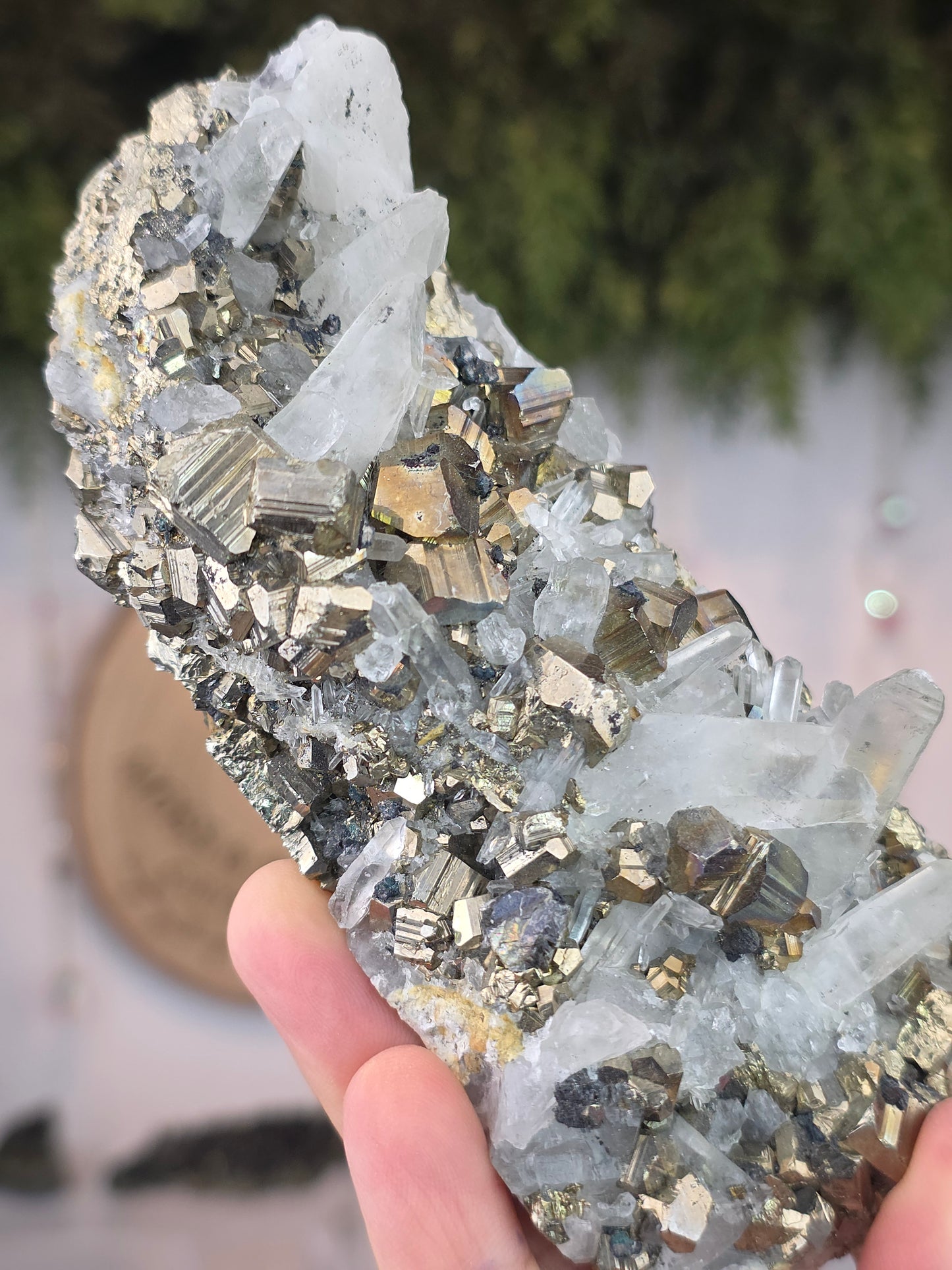 Pyrite with Quartz from Indonesia