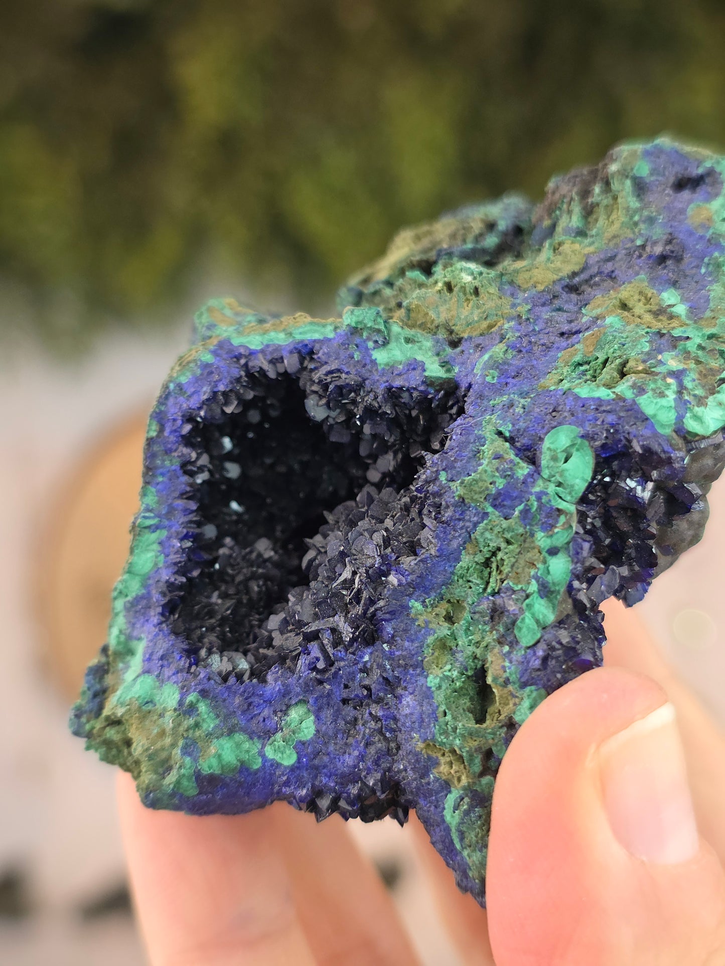 Azurite with Malachite