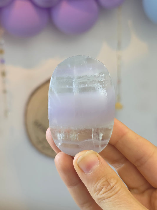 Chinese Banded Yttrium Flourite Palm Stone