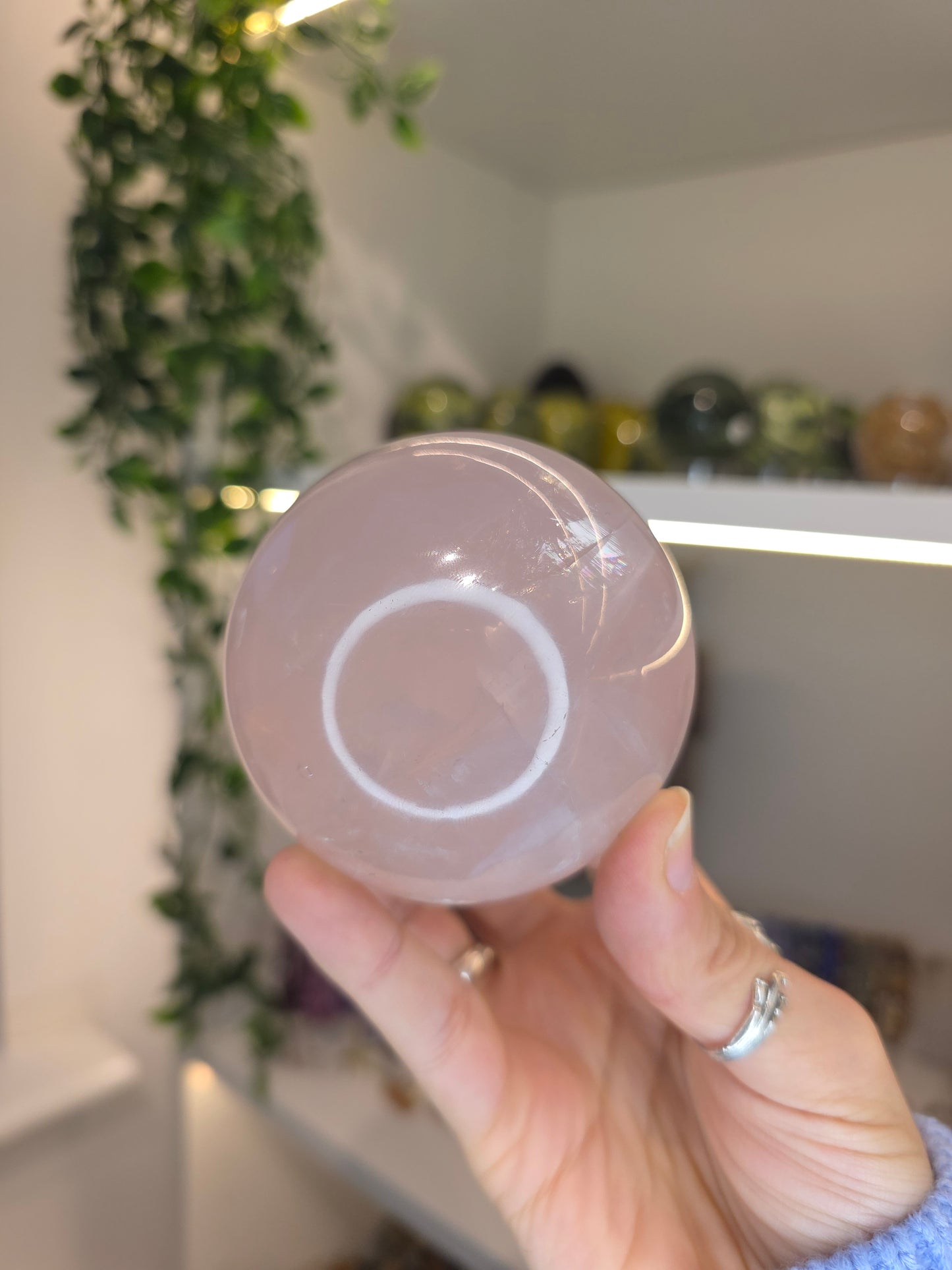 Star Line Rose Quartz Sphere B