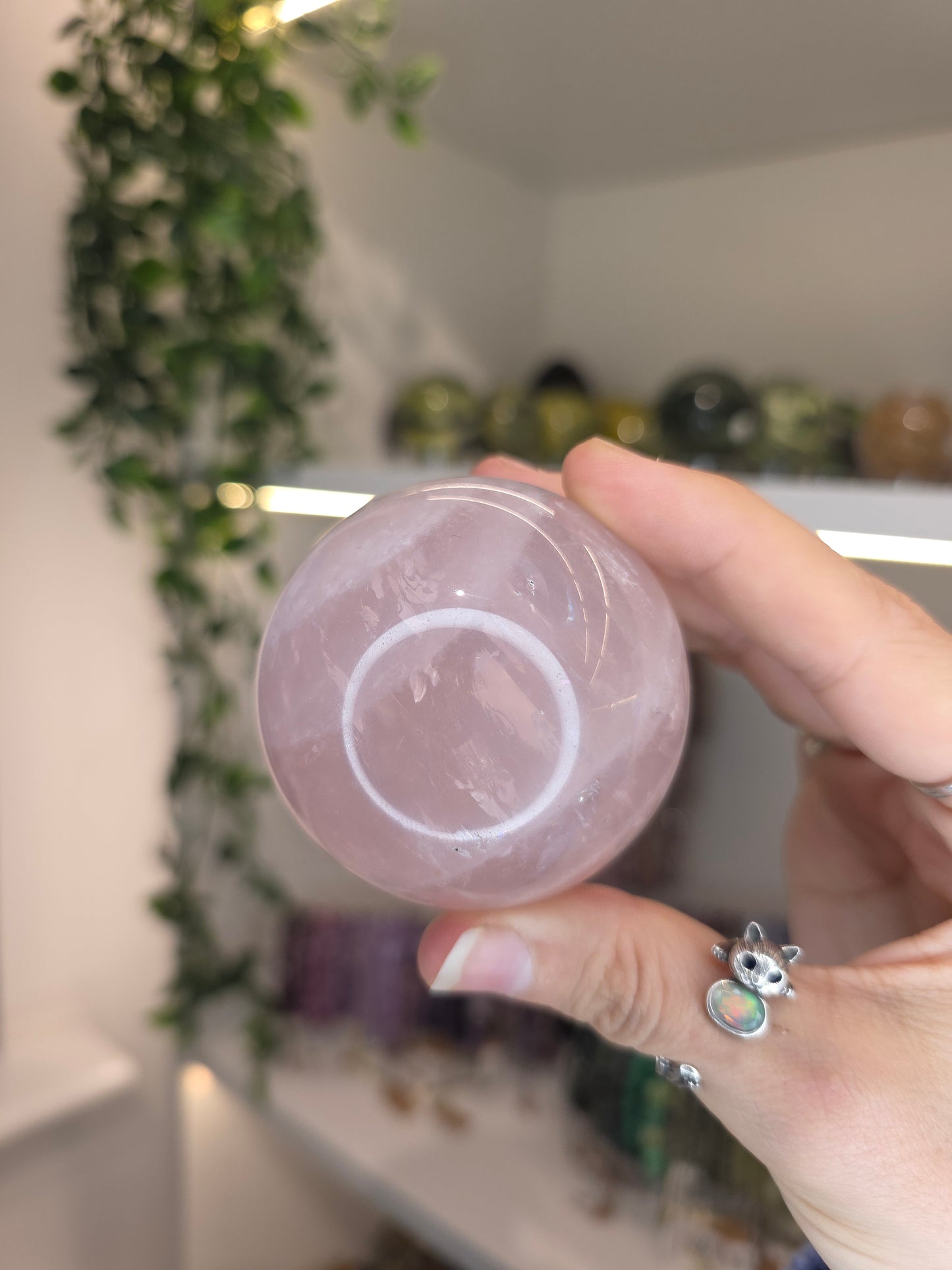 Star Line Rose Quartz Sphere F