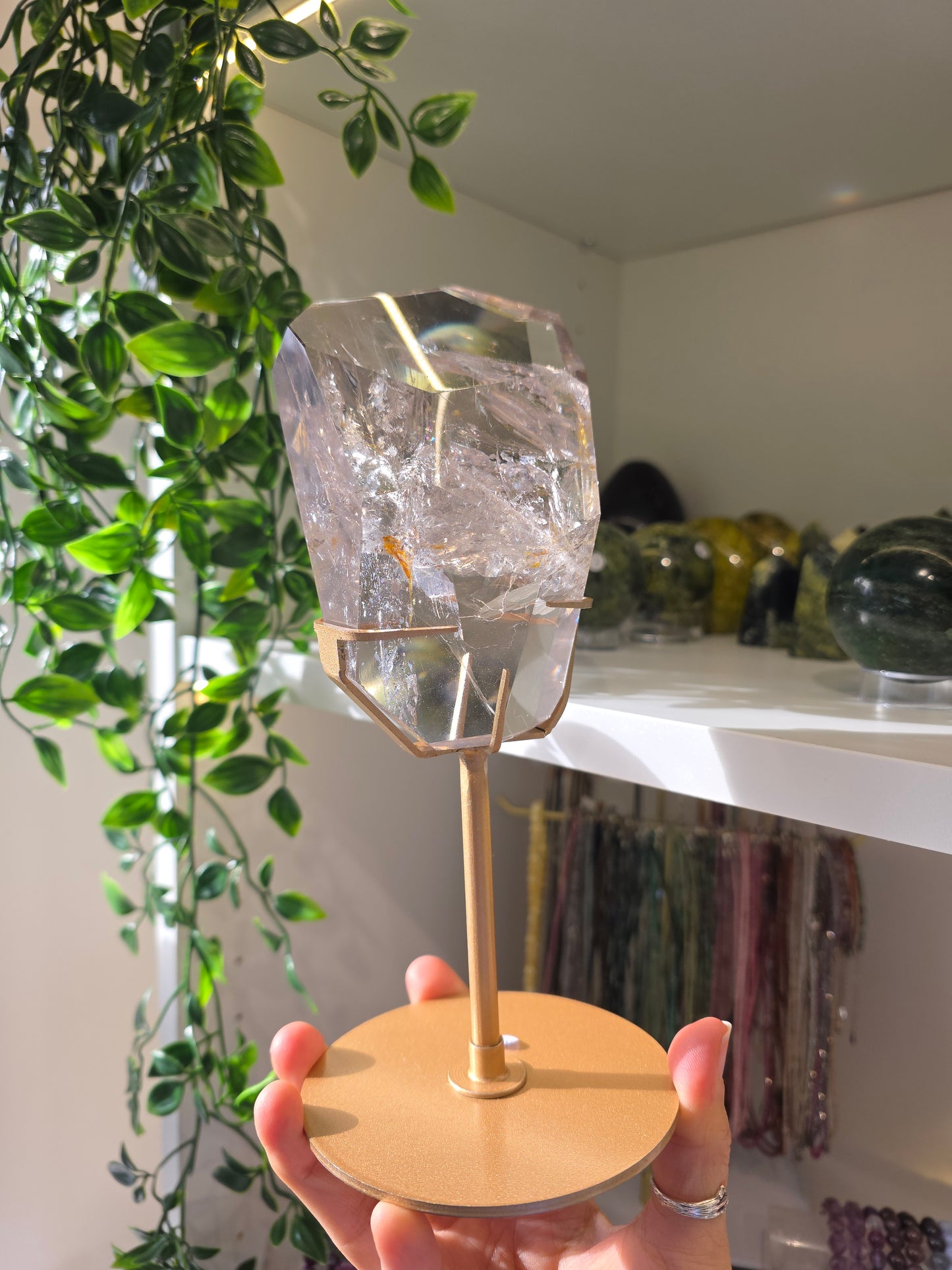 Statement HQ Himalayan Smokey Quartz Freeform on Stand