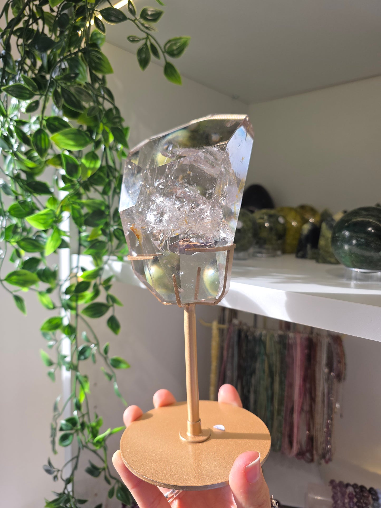 Statement HQ Himalayan Smokey Quartz Freeform on Stand
