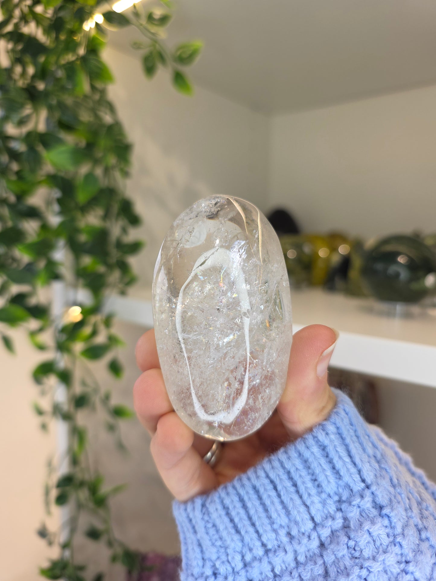 Large Clear Quartz Palms