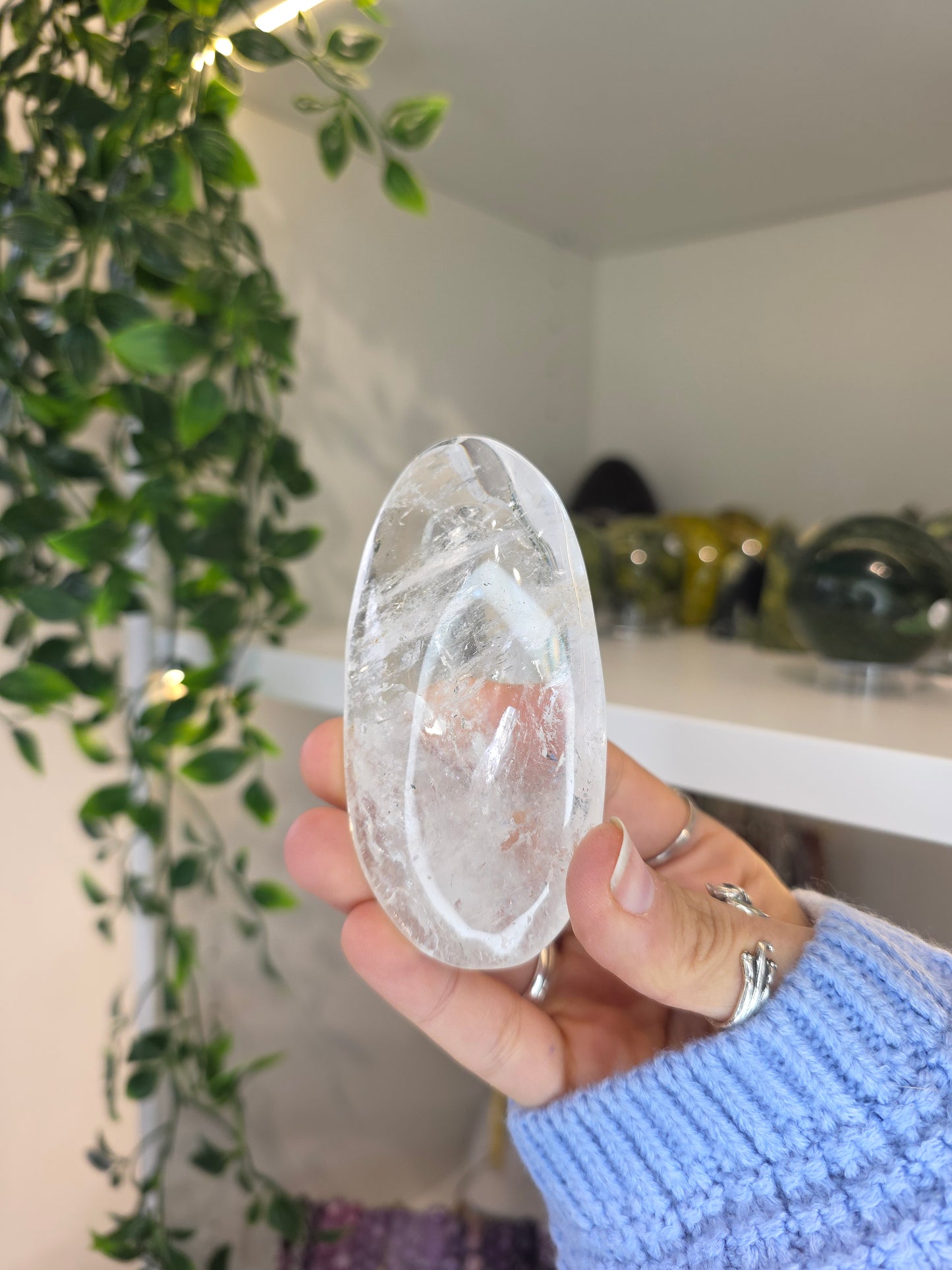Large Clear Quartz Palms