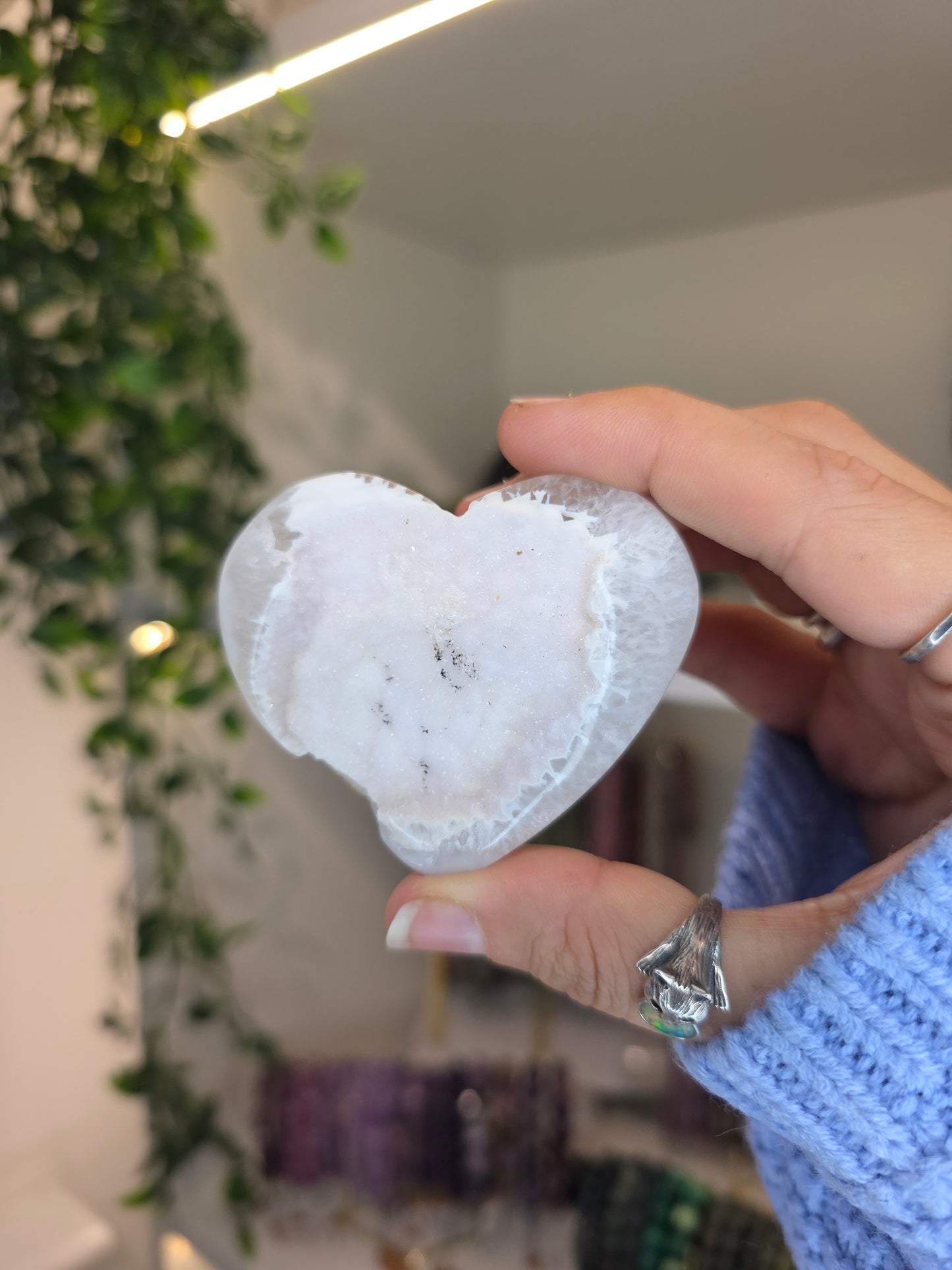 Brazilian Druzy Agate Hearts