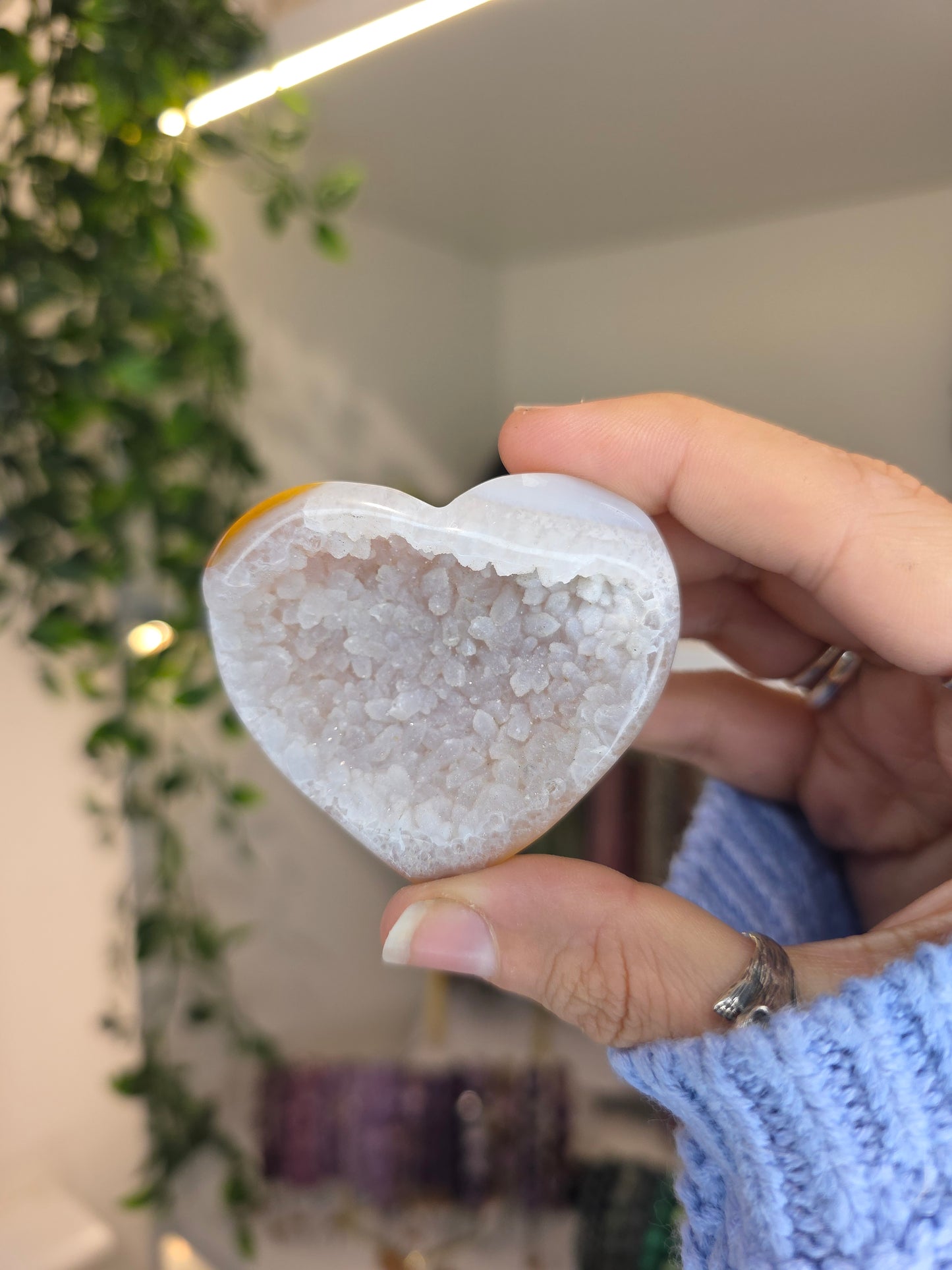 Brazilian Druzy Agate Hearts