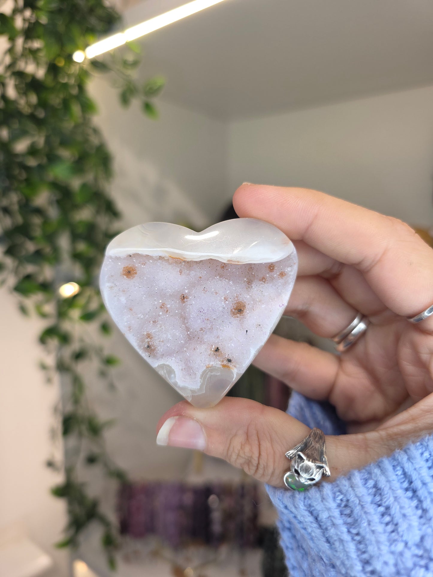 Brazilian Druzy Agate Hearts